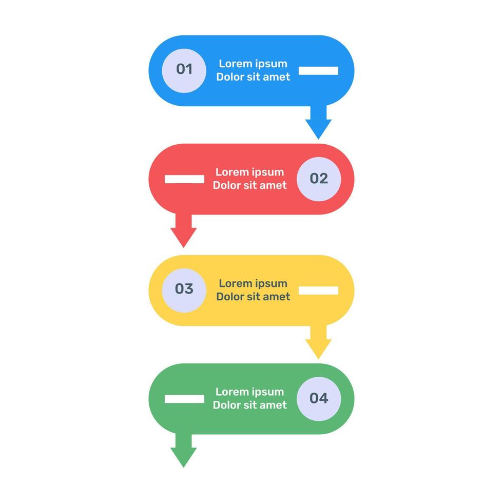 Step labels infographic icon in flat design vector