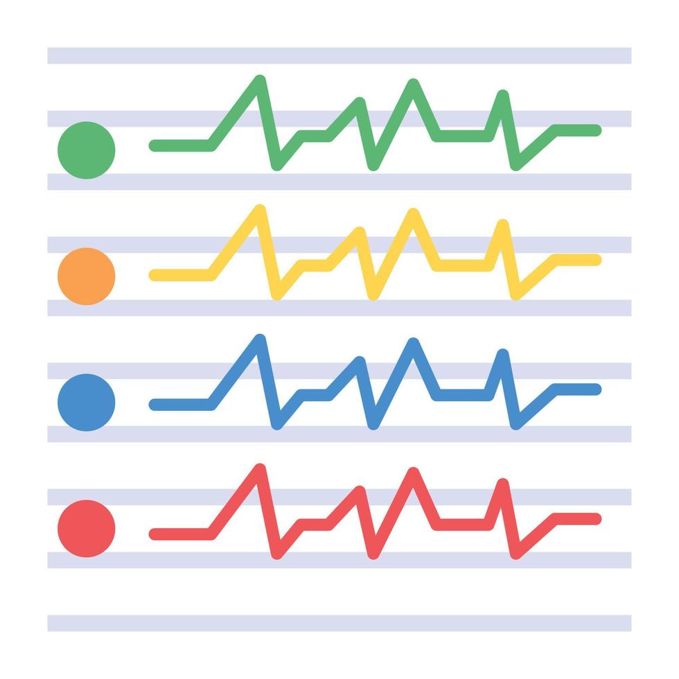 Statical chart vector in editable design