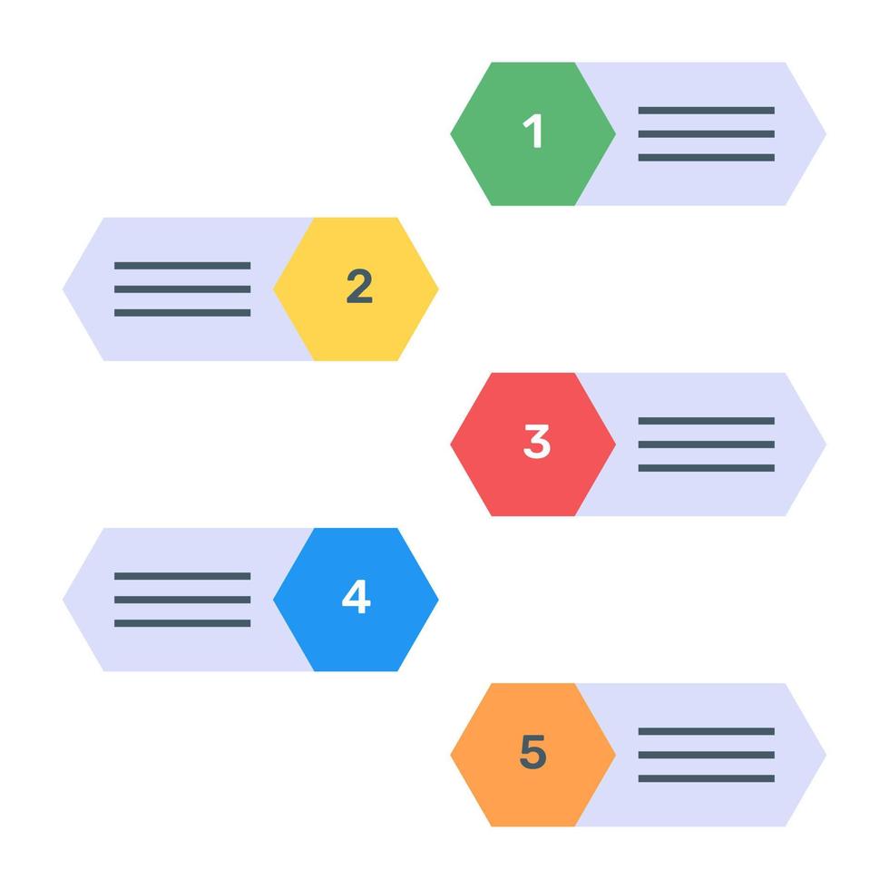 A modern icon of numeric chart in flat editable style vector