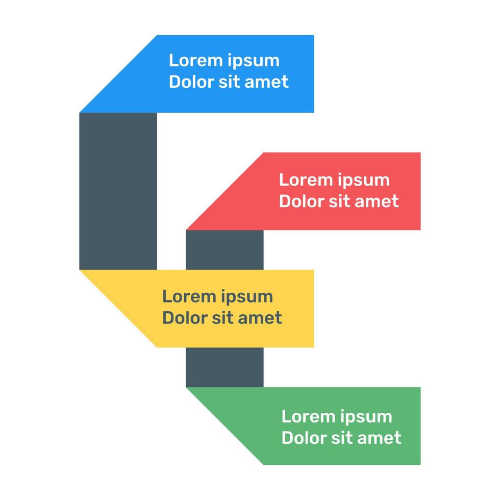 Flat icon of directional infographic in editable design vector
