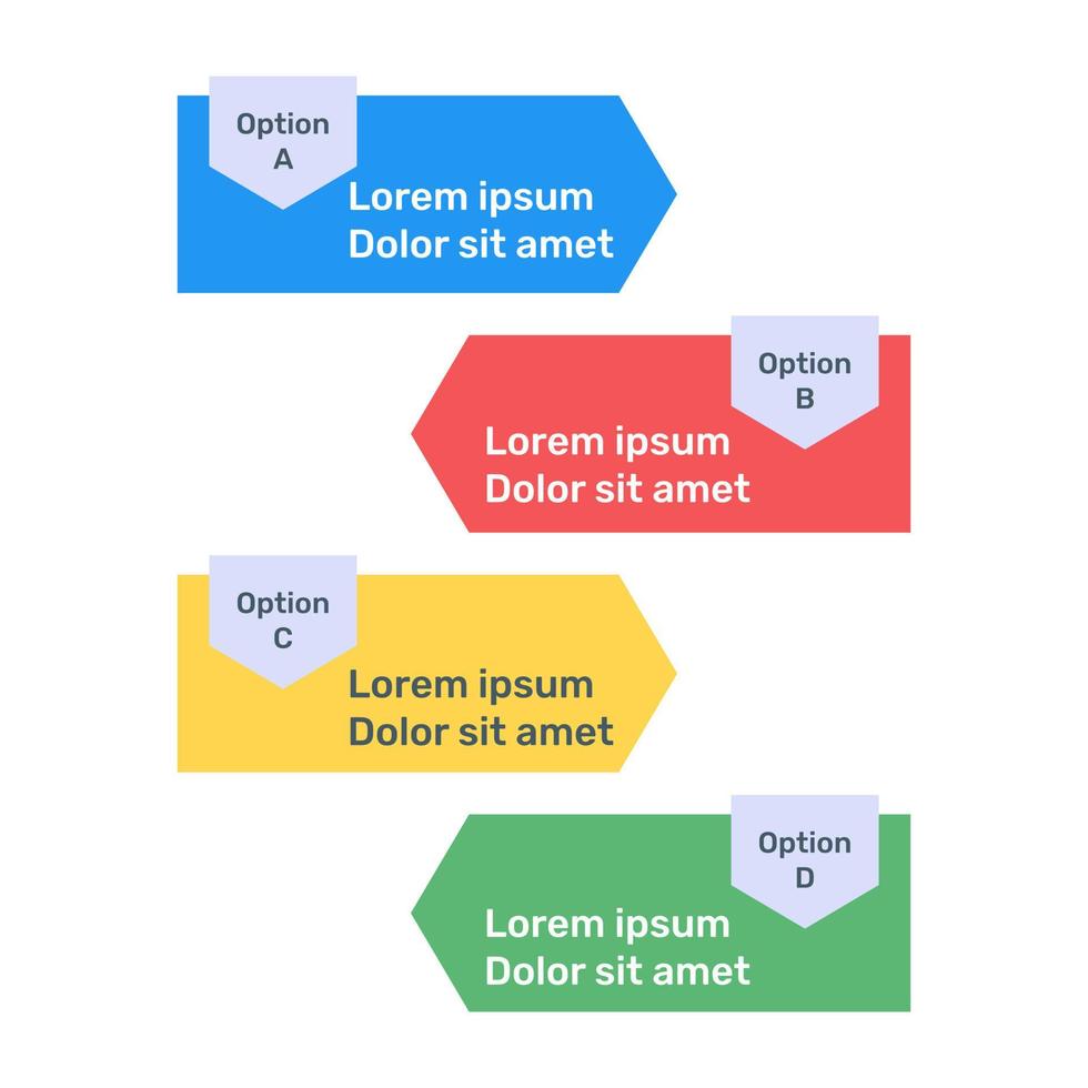 Business data representation through arrows infographic in flat icon vector