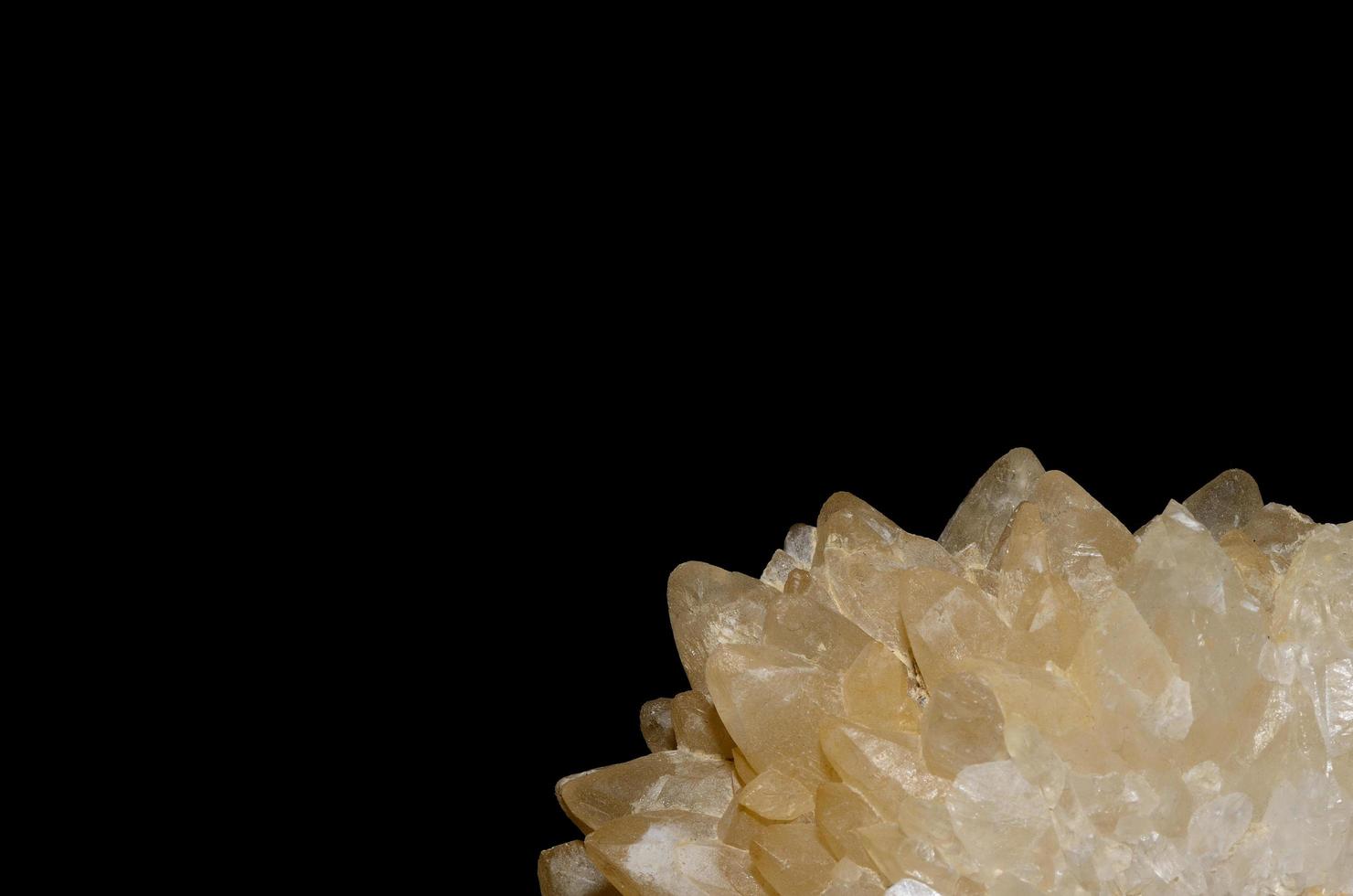 calcite peaks on black photo