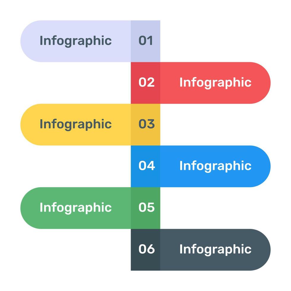 Flat icon of directional infographic in editable design vector