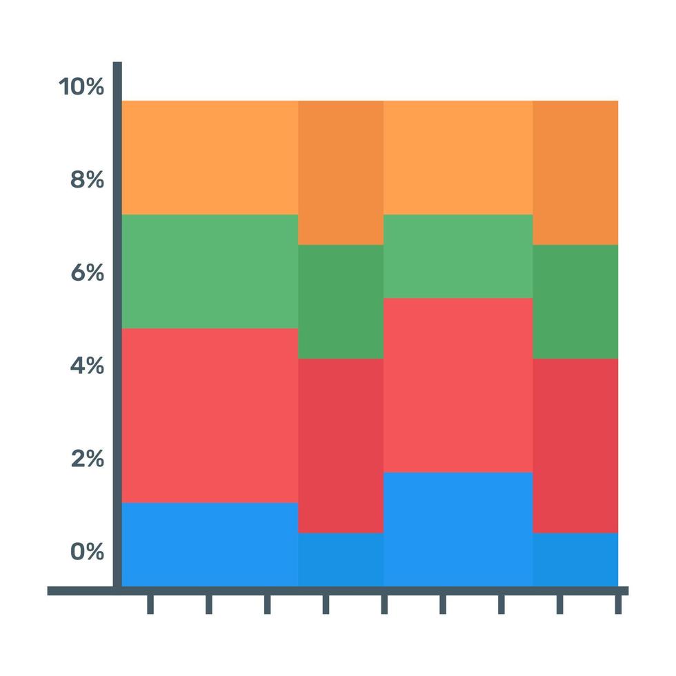 descargue este ícono plano del gráfico de datos comerciales vector