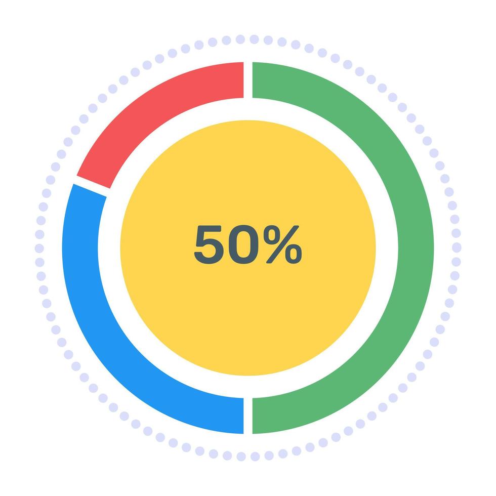 Flat premium icon of spider web radar vector