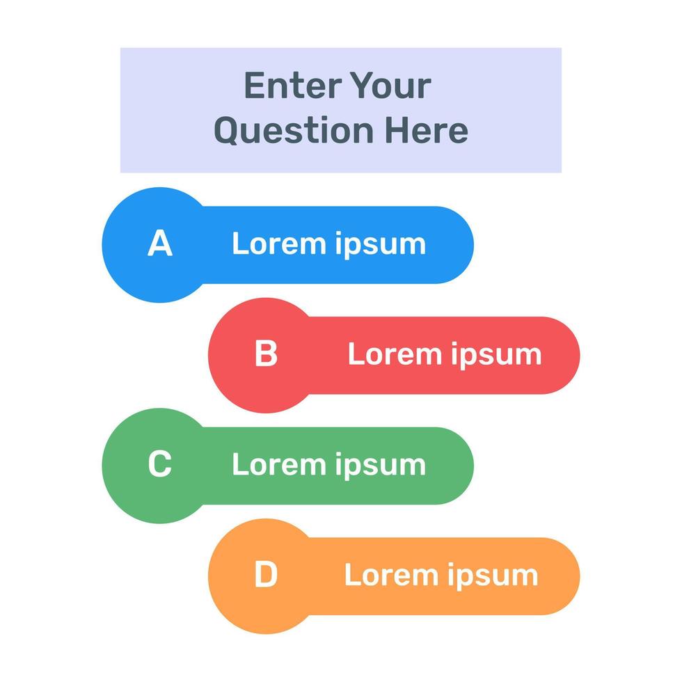 Download this premium vector of multiple choice question