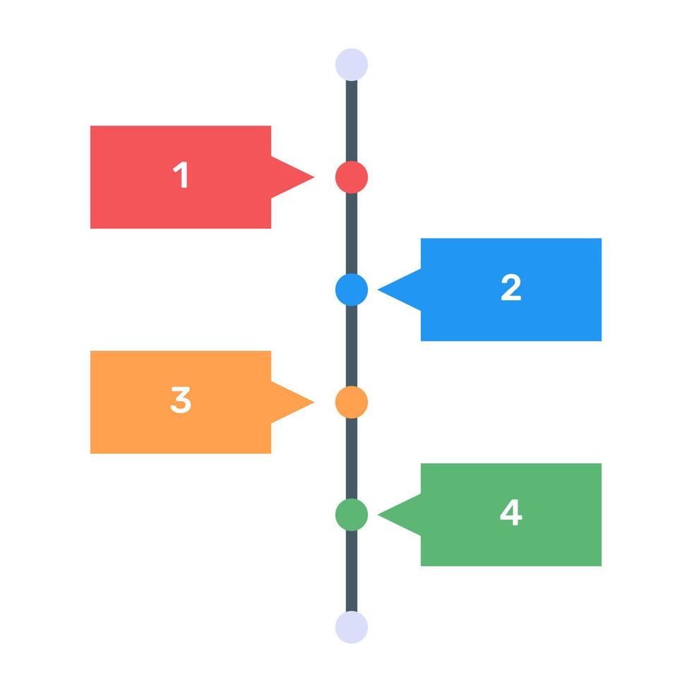 icono plano de infografía direccional en diseño editable vector