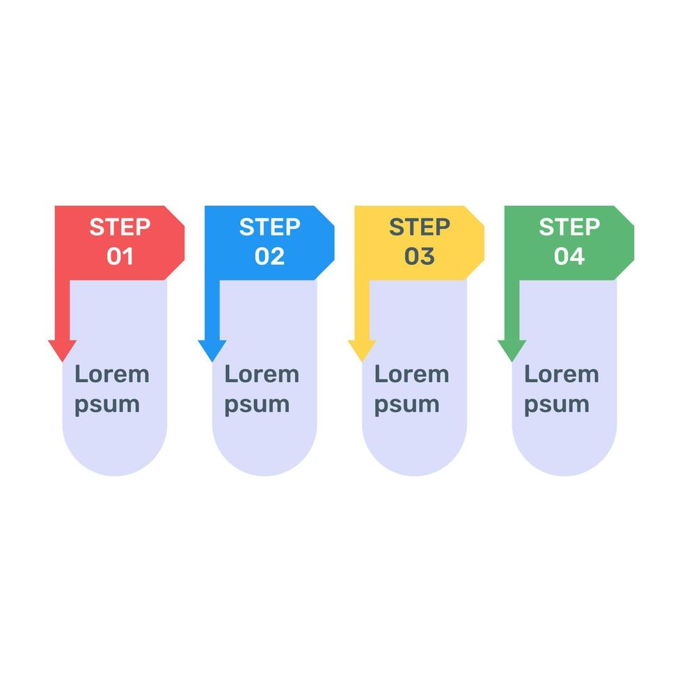 Business data representation through arrows infographic in flat icon vector