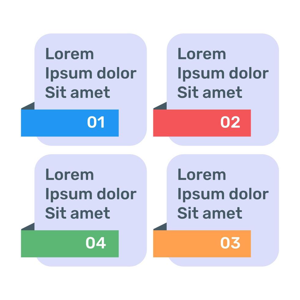 Trendy vector of descriptive steps infographic