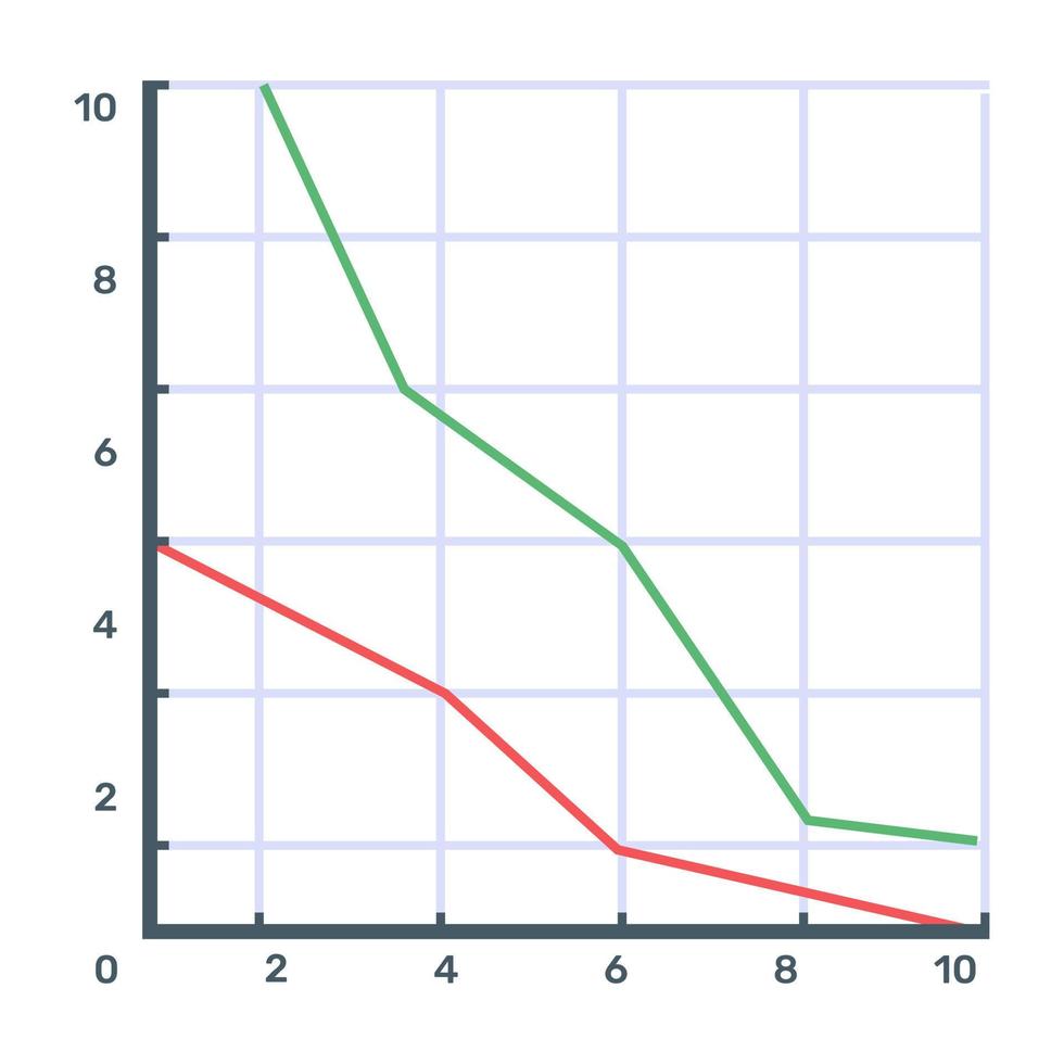 Function chart flat icon, editable design vector