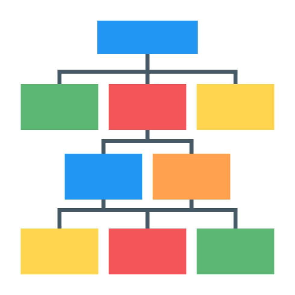 A modern icon of workflow infographic in flat design vector