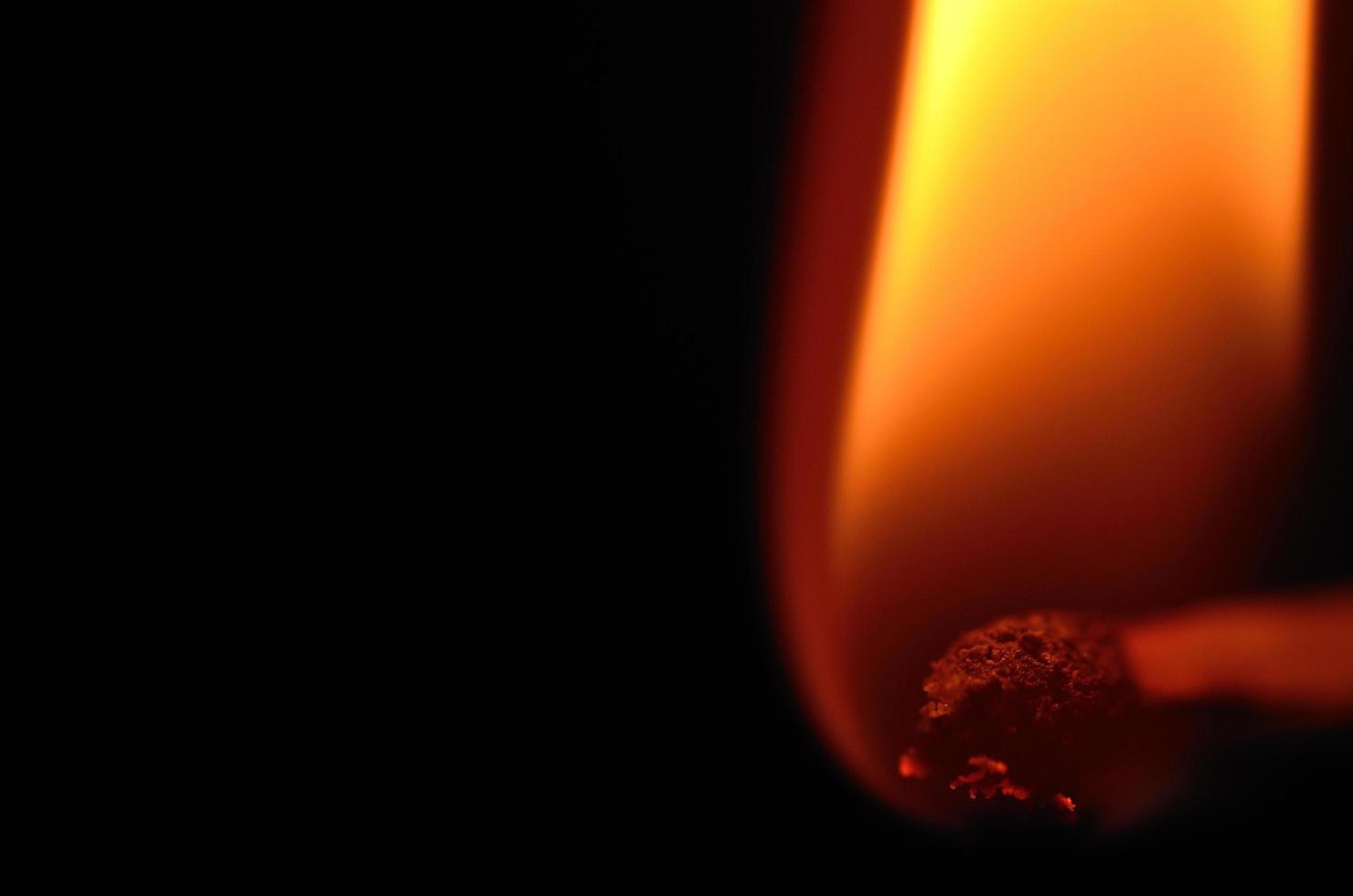 hot flame in the night photo