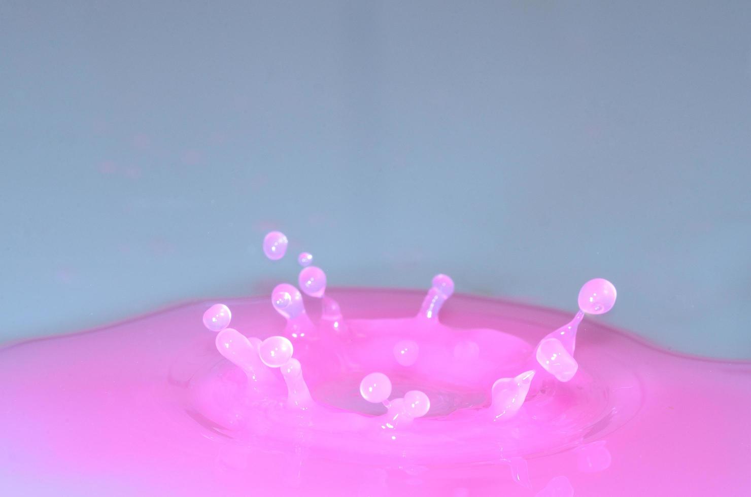 structure in pink liquid photo