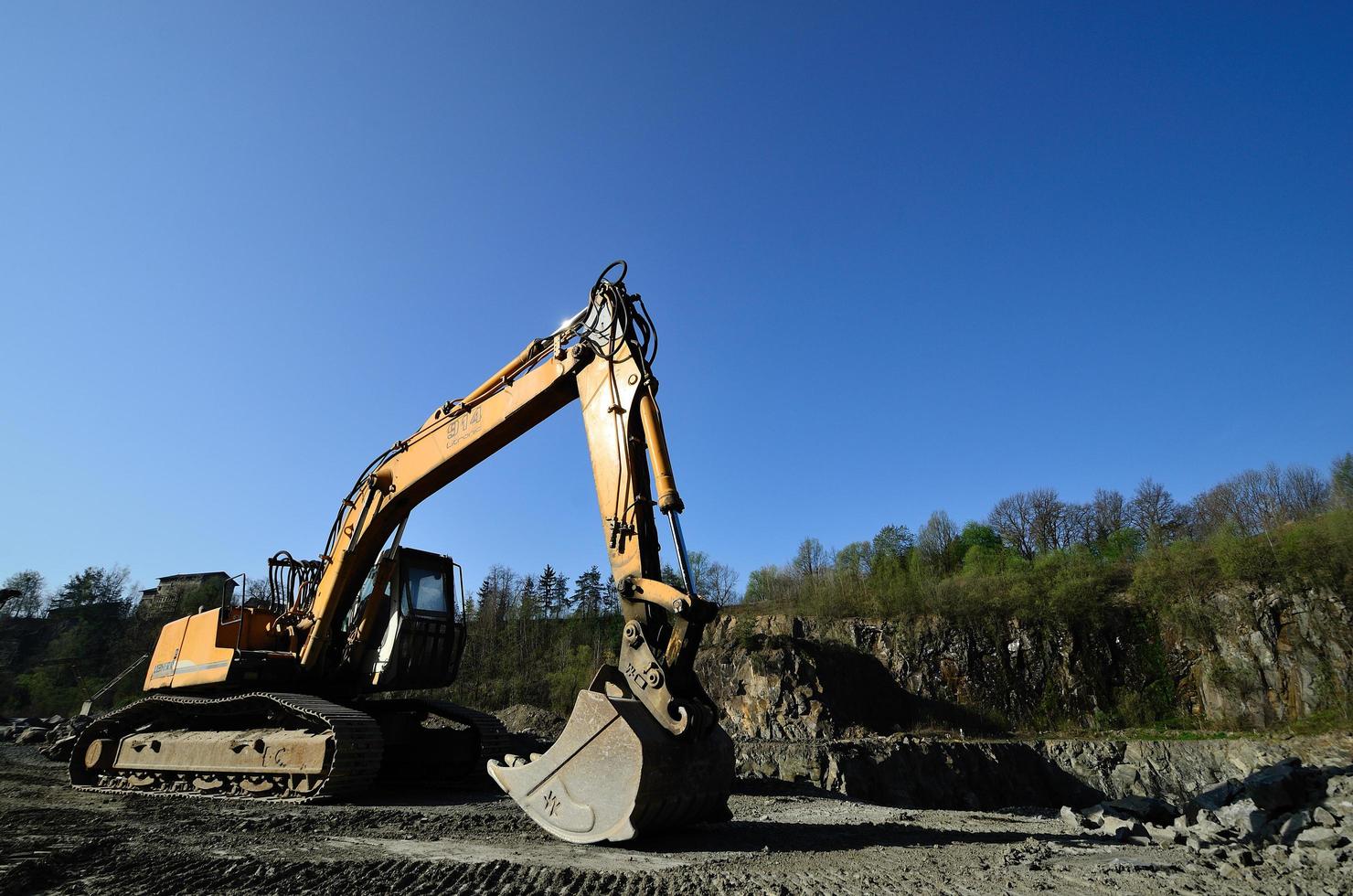 excavator in a quarry photo