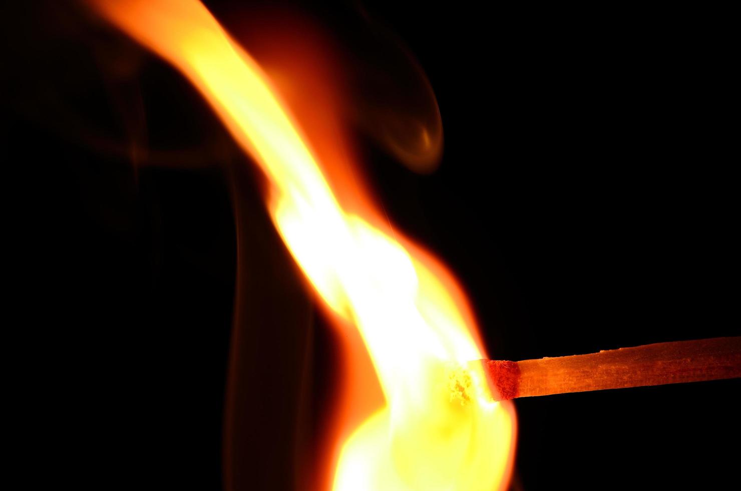 match with large flame photo