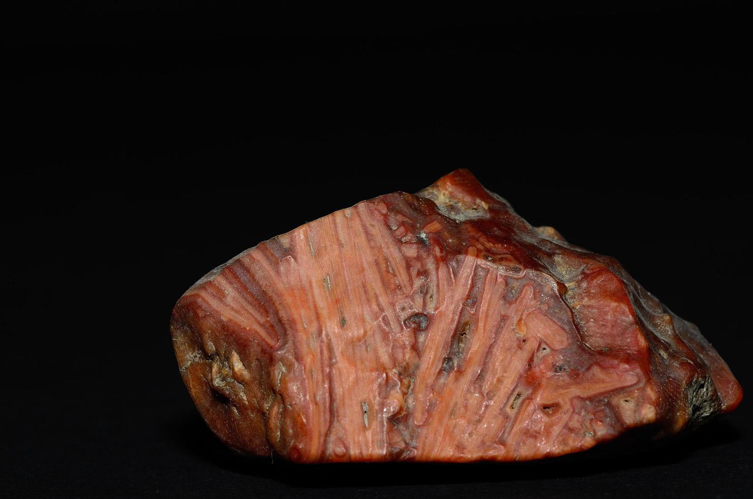 red agate stone with black photo