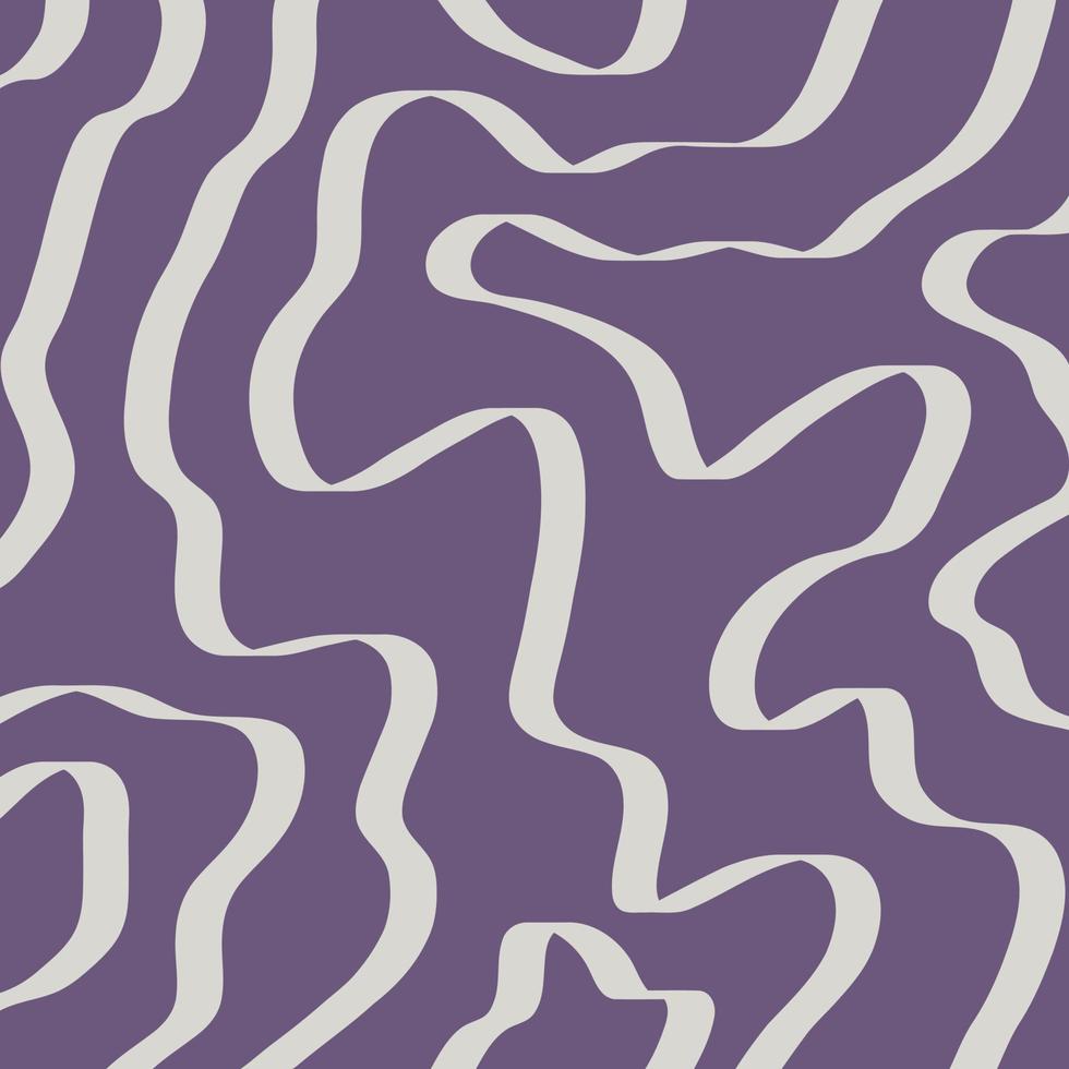 Minimalist Purple Calligraphy Wavy Lines vector