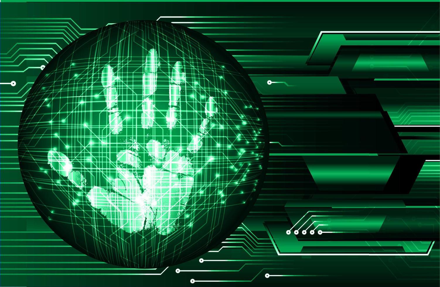 Finger print network cyber security background. vector