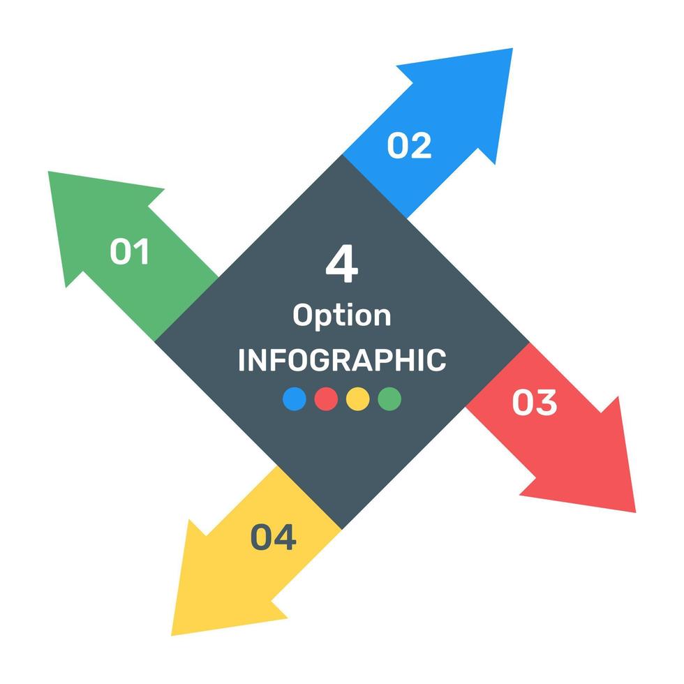 trazando en una dirección etiquetada, icono plano del diagrama de información vector