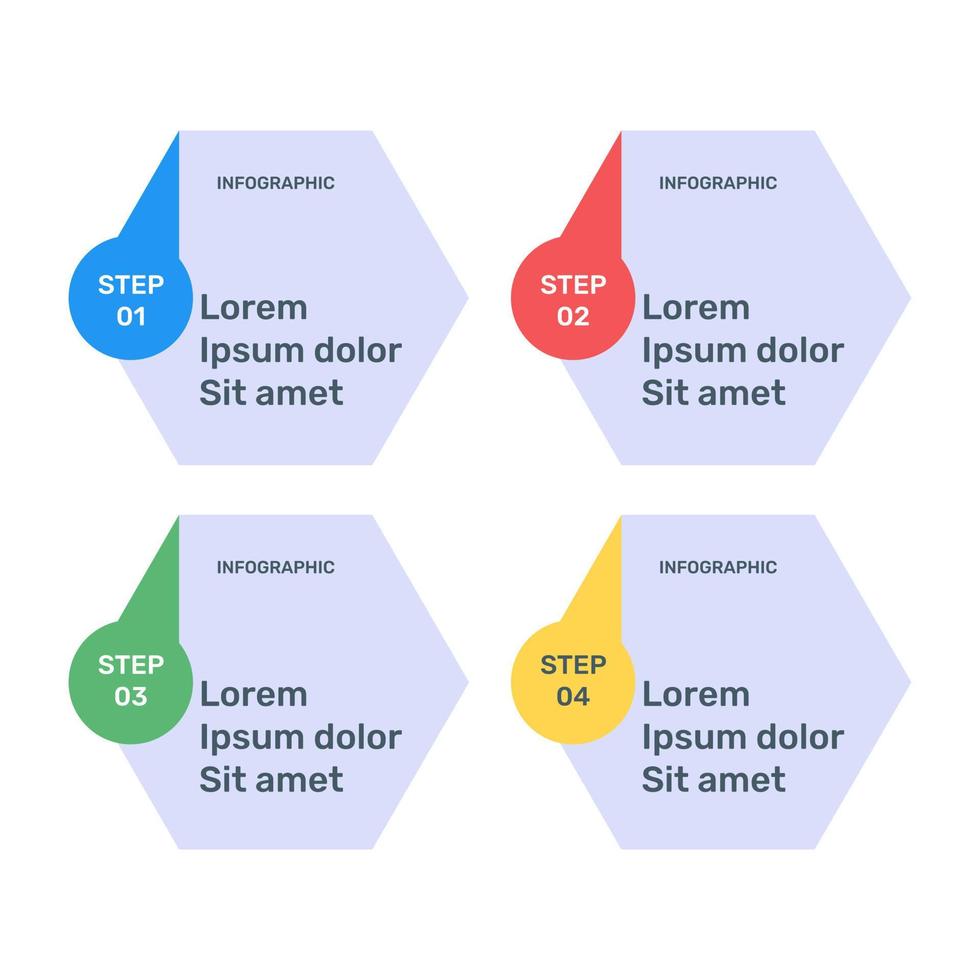 Step labels infographic icon in flat design vector