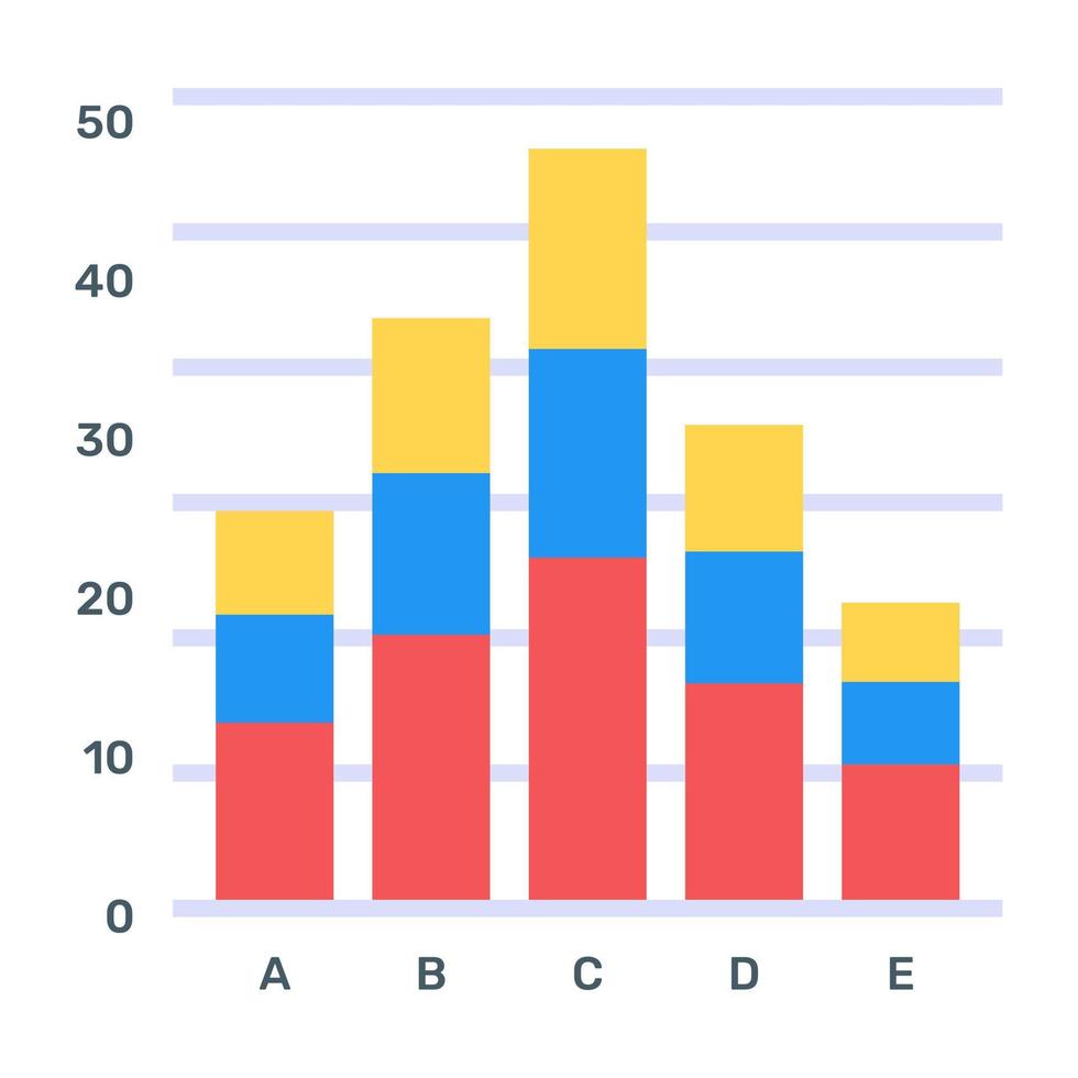 un icono editable plano de análisis de Pareto vector