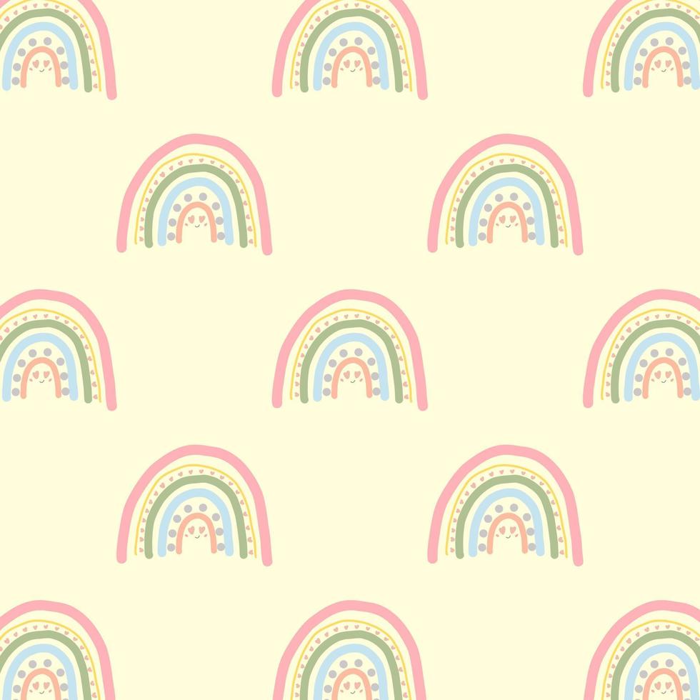 Rainbow pattern. Cheerful bright rainbow. Pattern for children's room, children's decor. vector