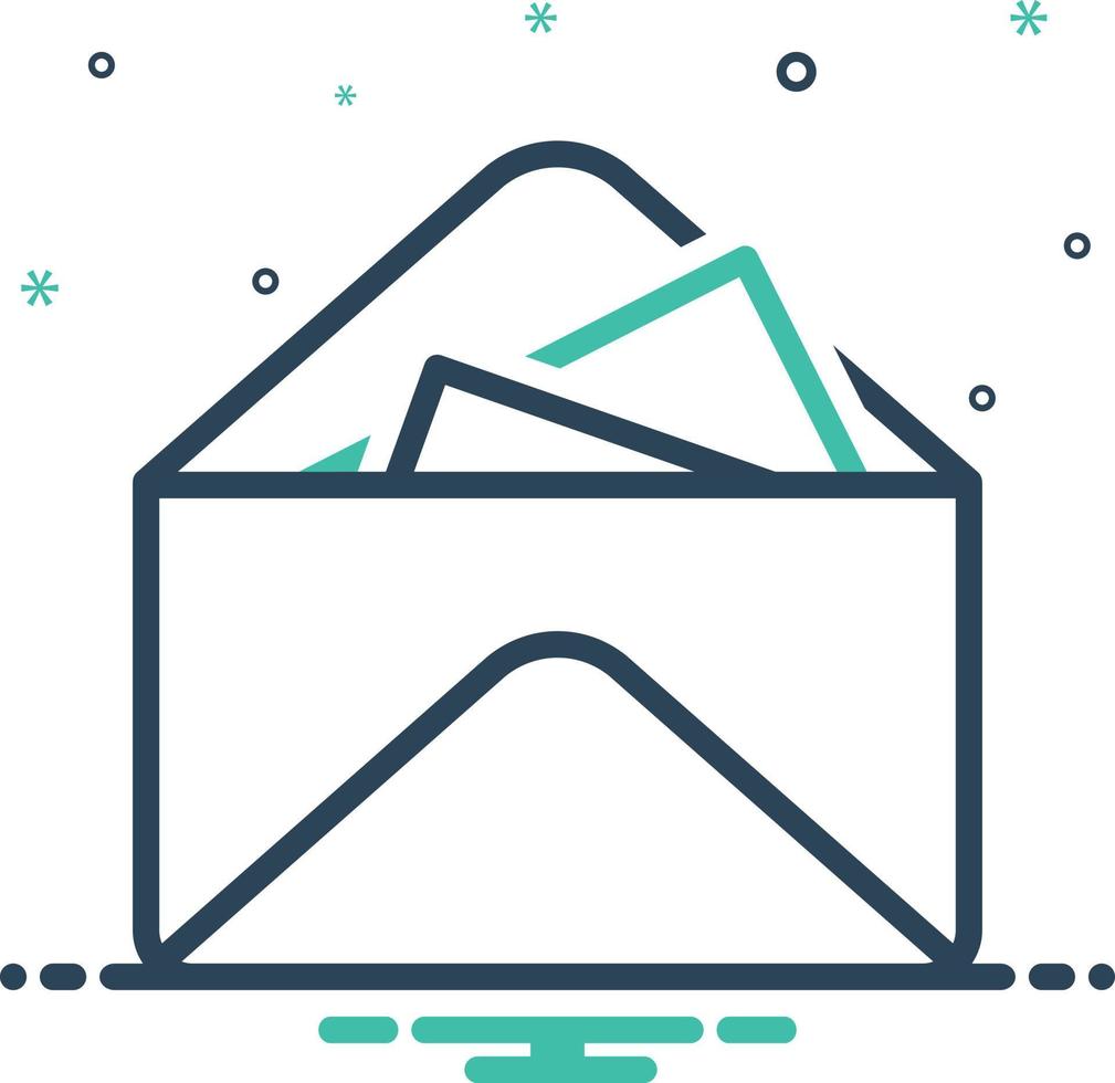 Mix icon for inbox message vector