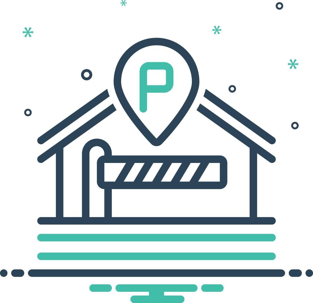 Mix icon for parking vector