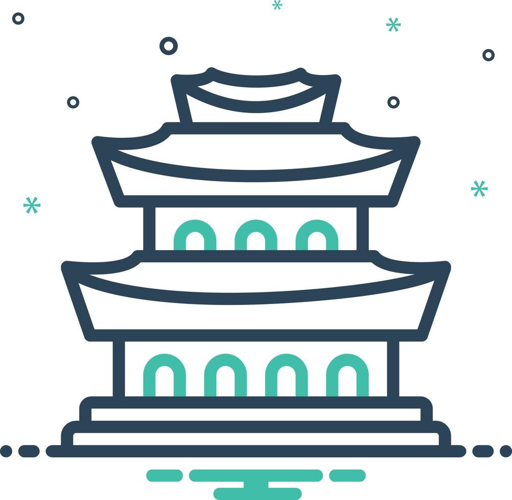 Mix icon for china vector
