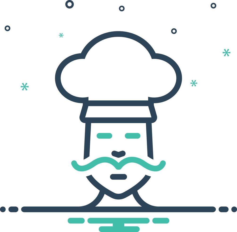 icono de mezcla para chef vector