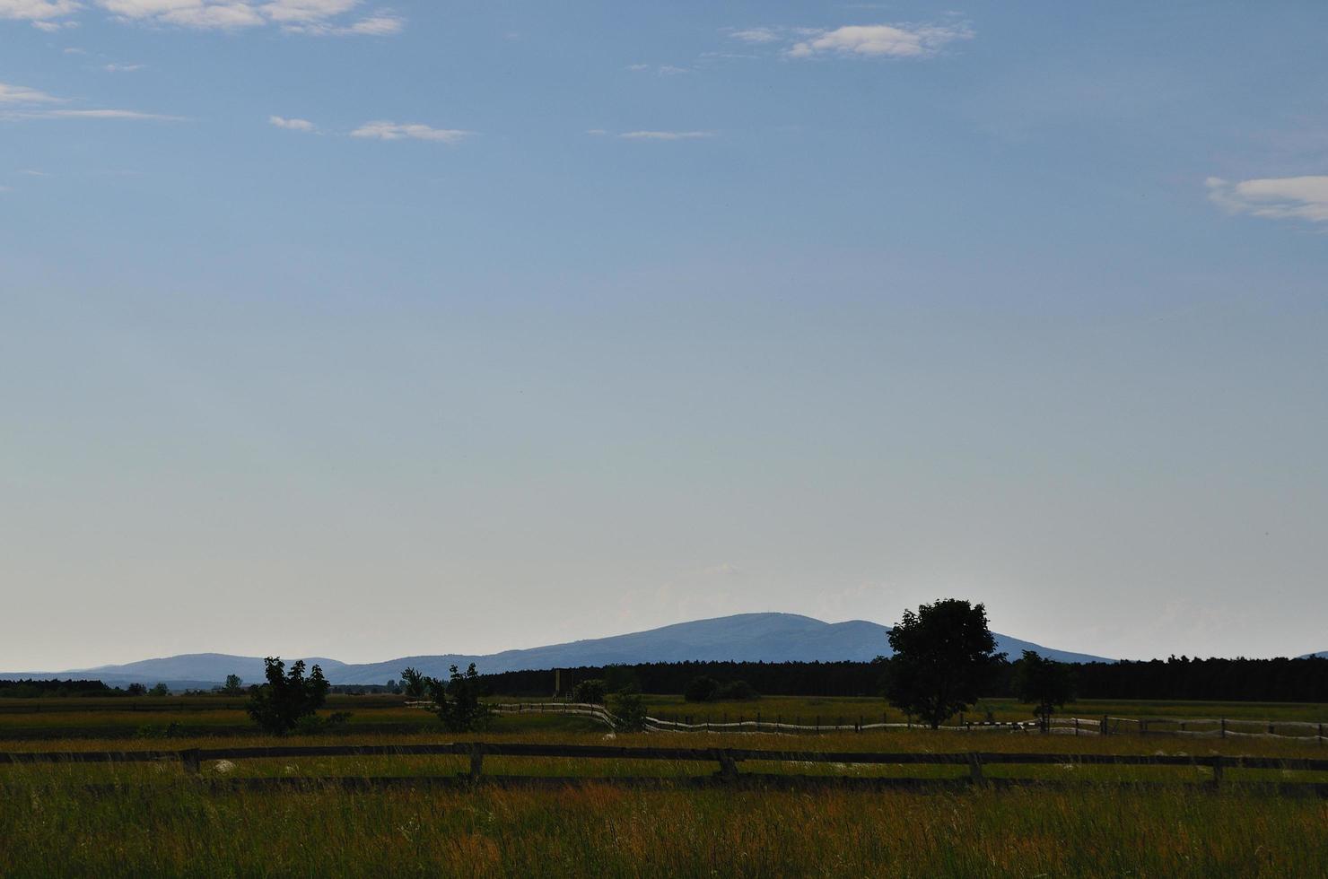 landscape meadow and fence photo