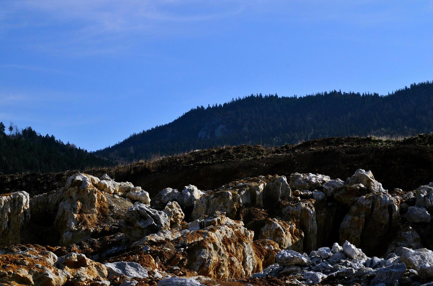 quarry with rock photo