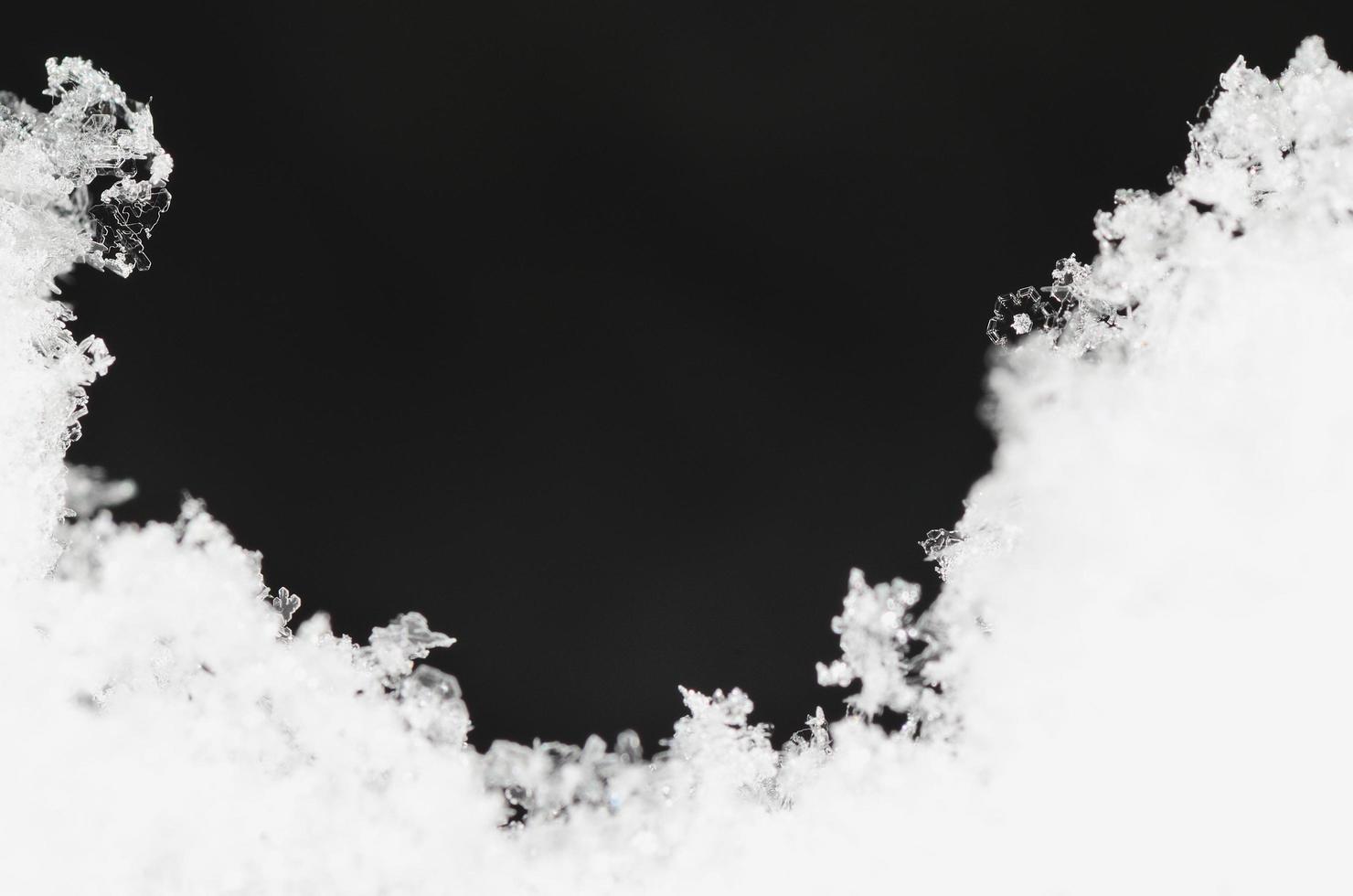 snow and dark background photo