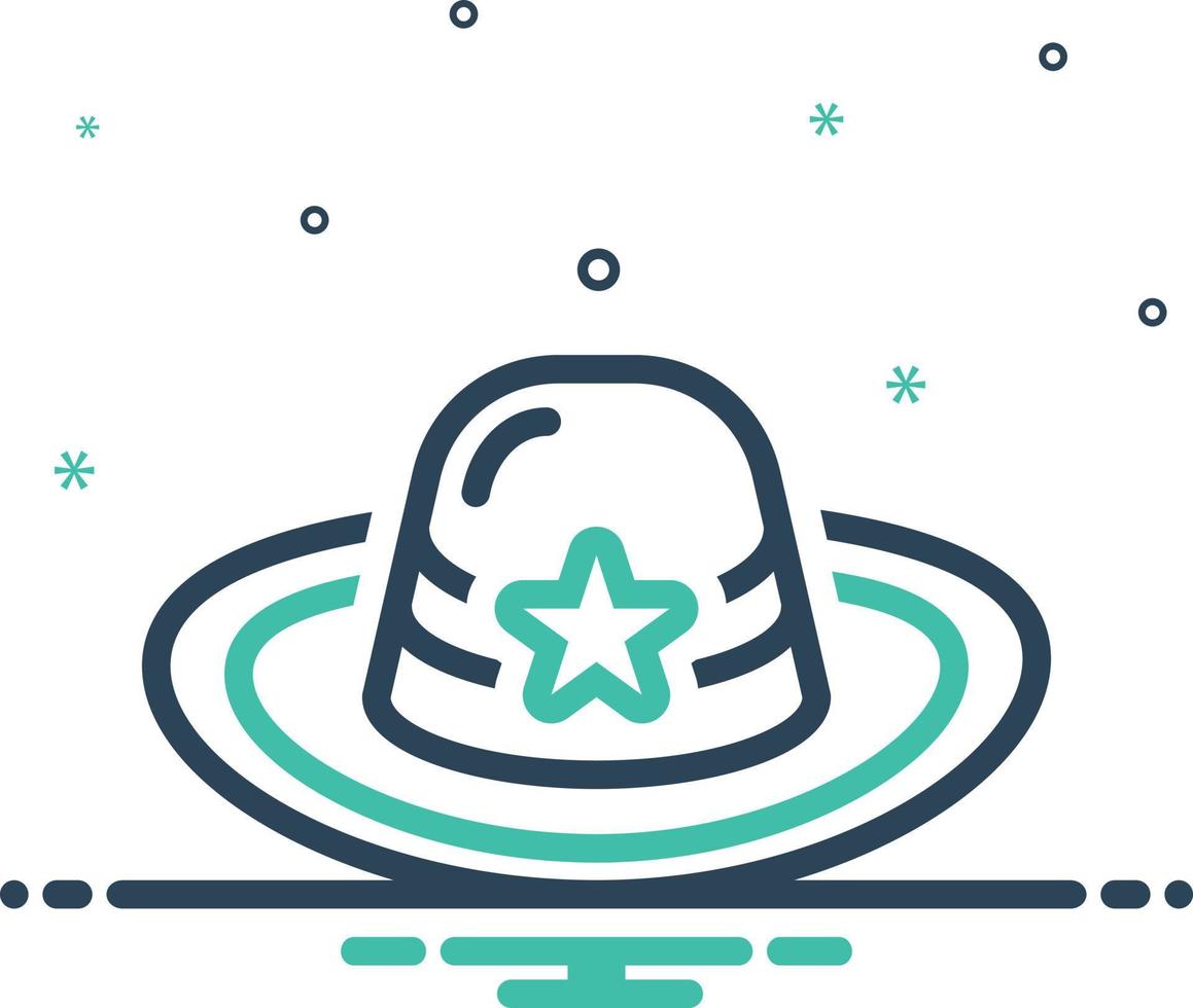 Mix icon for hat vector