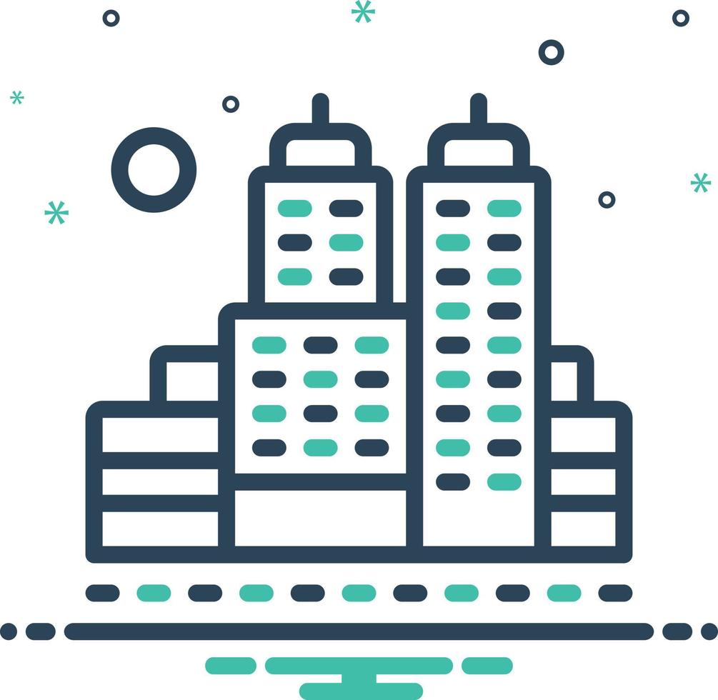 Mix icon for city vector