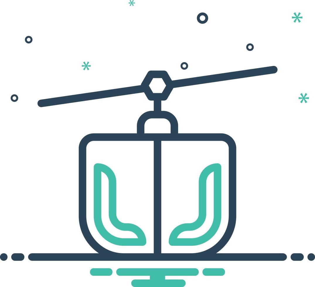 Mix icon for funicular vector