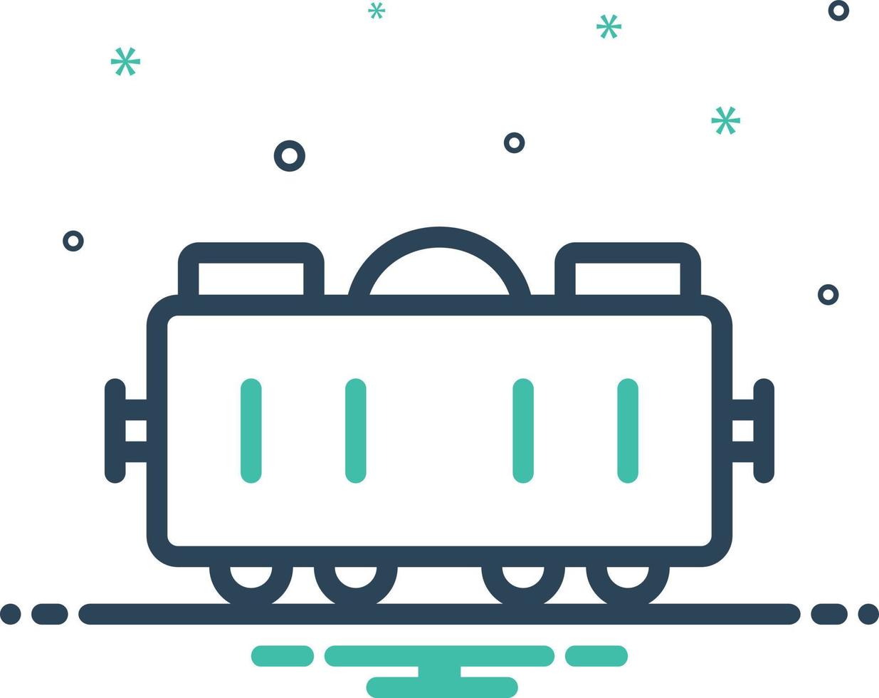 icono de mezcla para tren de mercancías vector