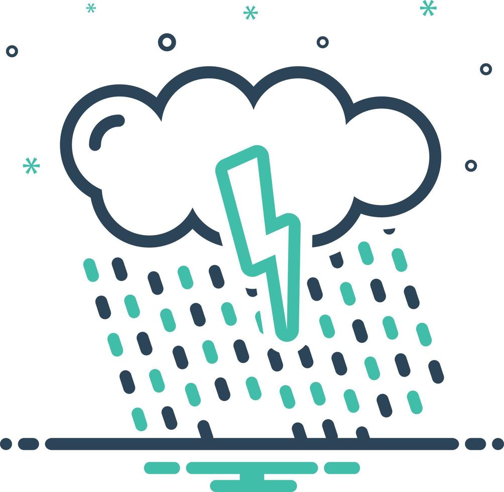 icono de mezcla para la lluvia vector