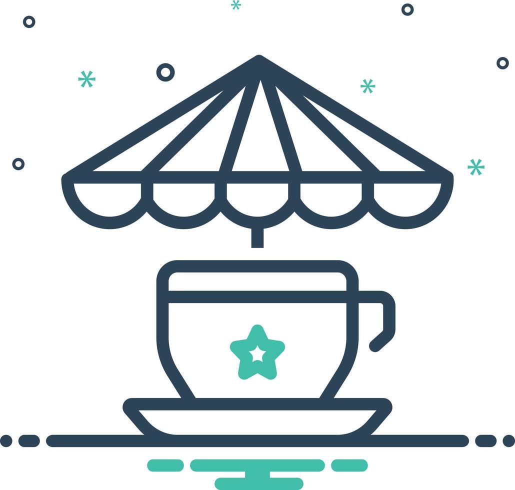 Mix icon for tea stall vector