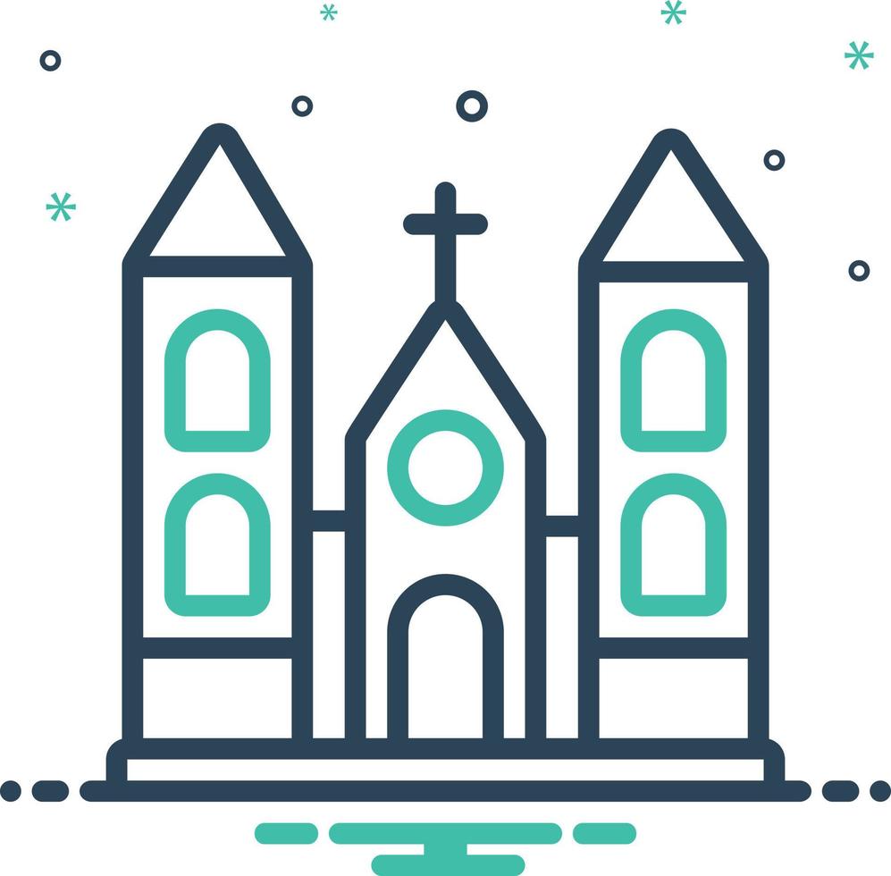 Mix icon for church vector