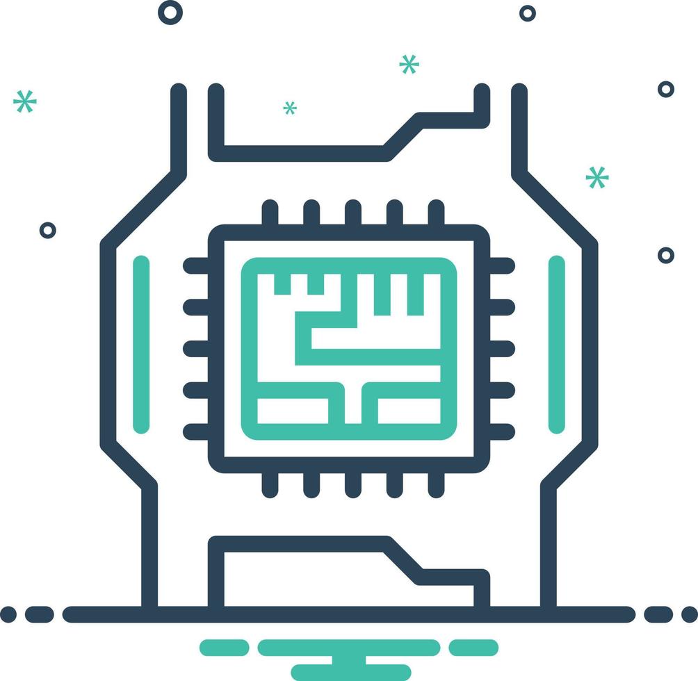 Mix icon for computer hardware vector