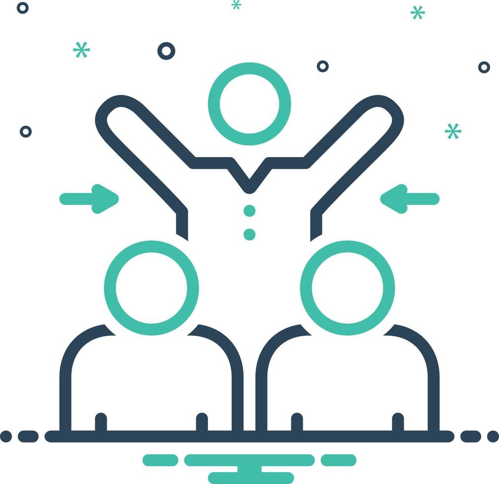 Mix icon for participated vector