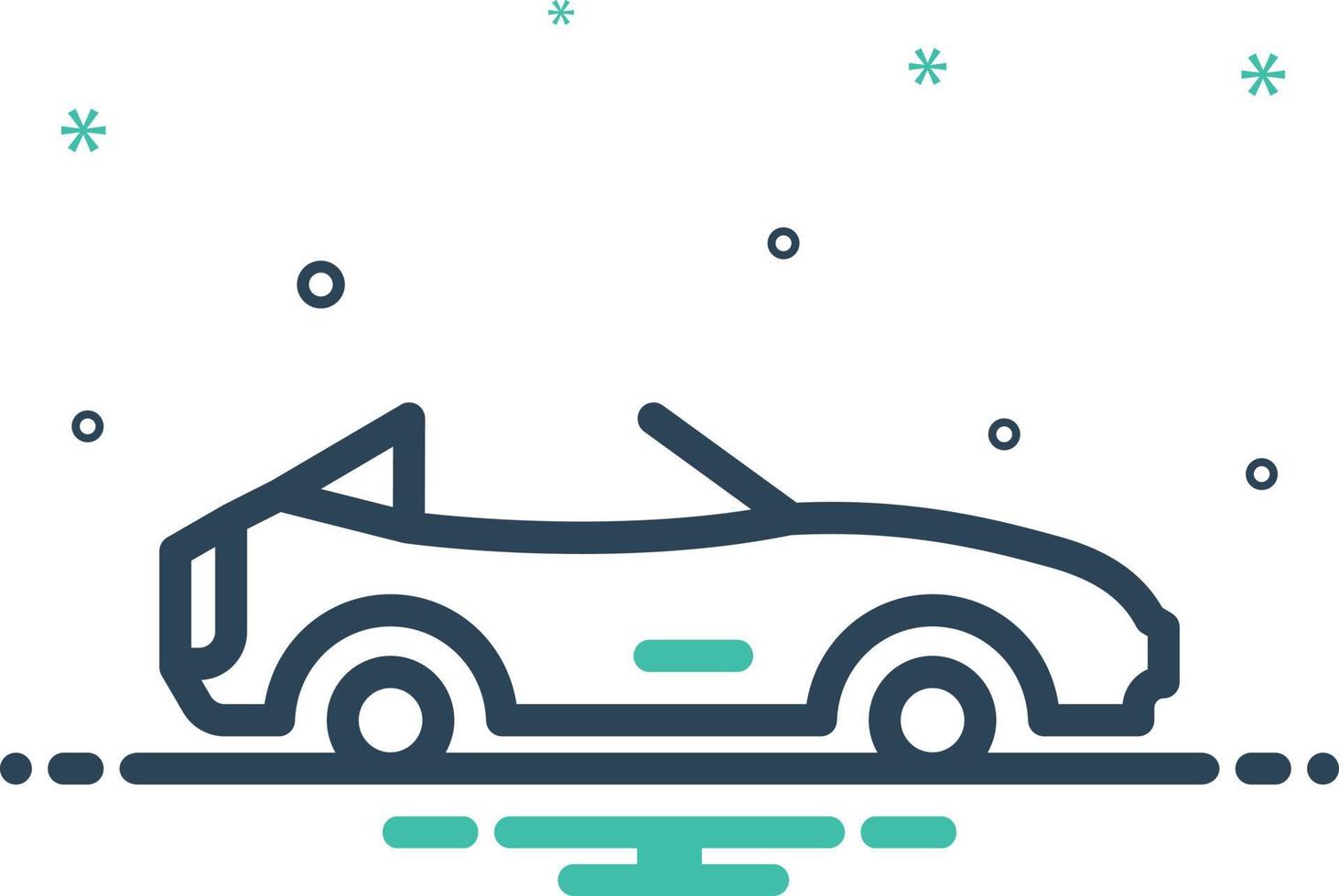 icono de mezcla para cabriolet vector