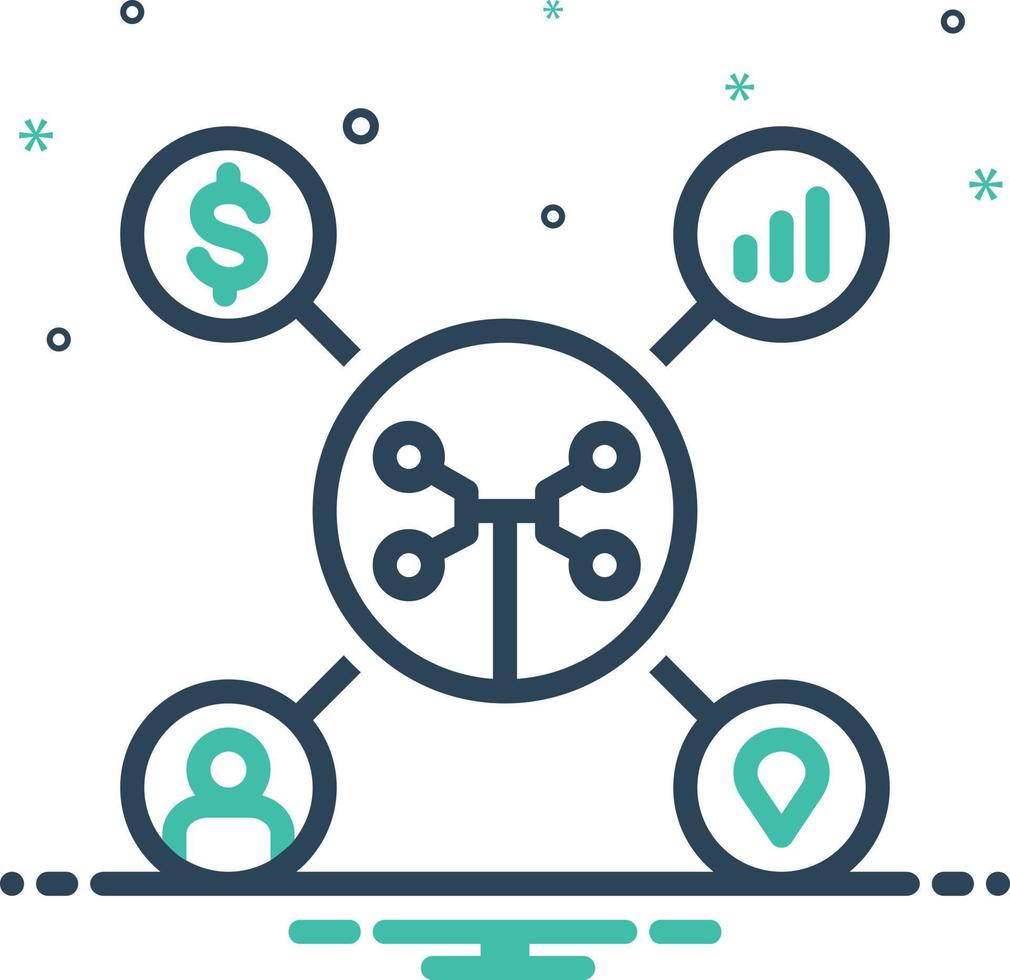 Mix icon for microservice vector