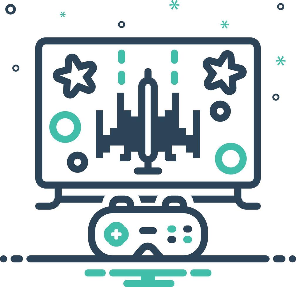 Mix icon for gaming vector
