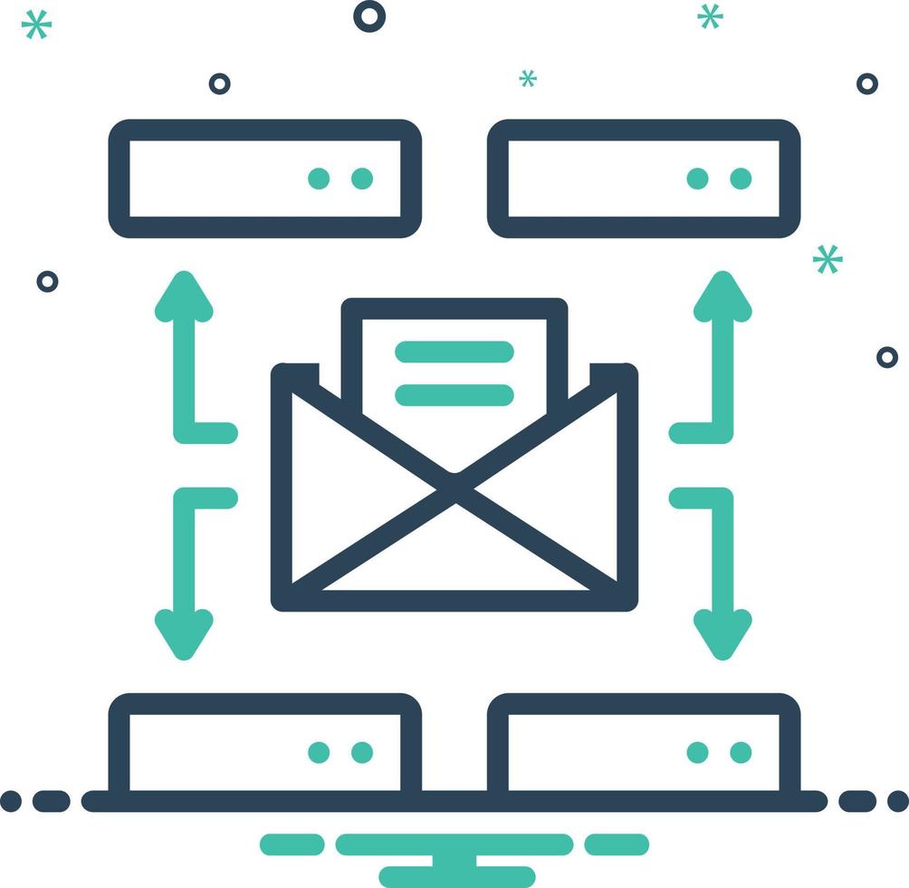 Mix icon for mailserver vector