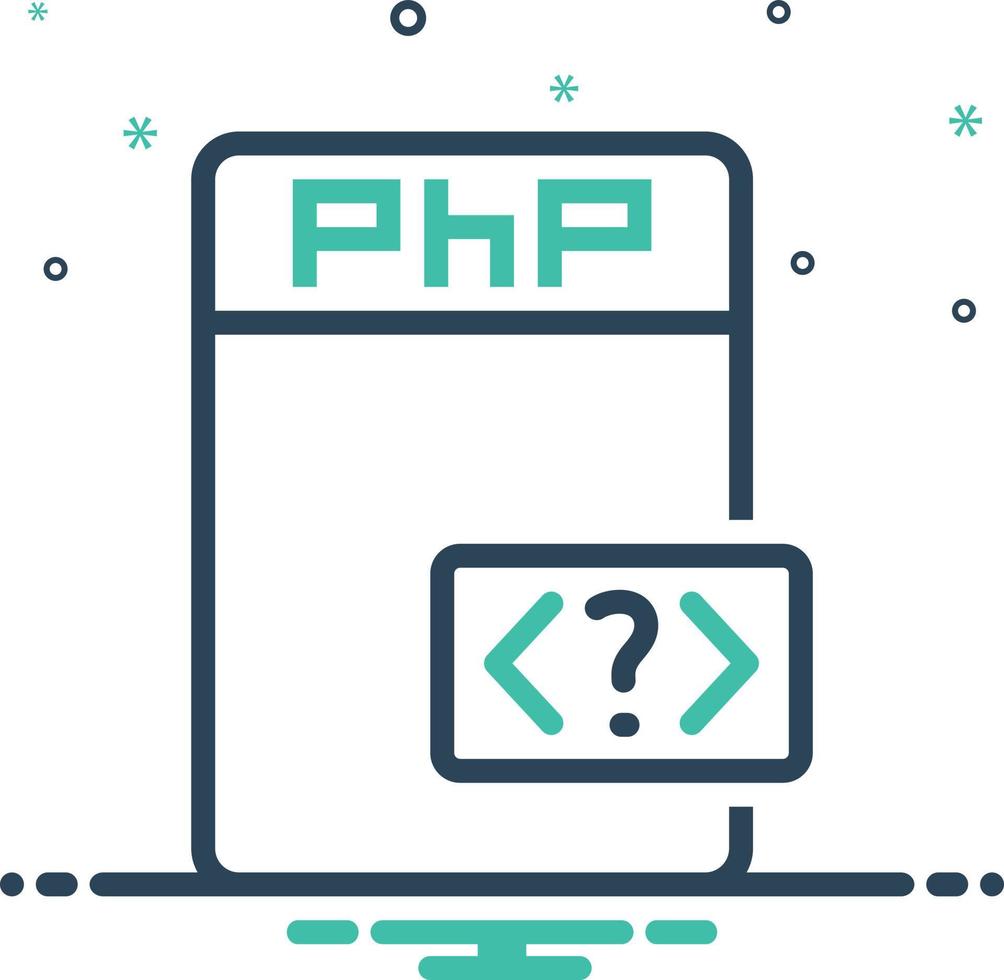 icono de mezcla para php vector