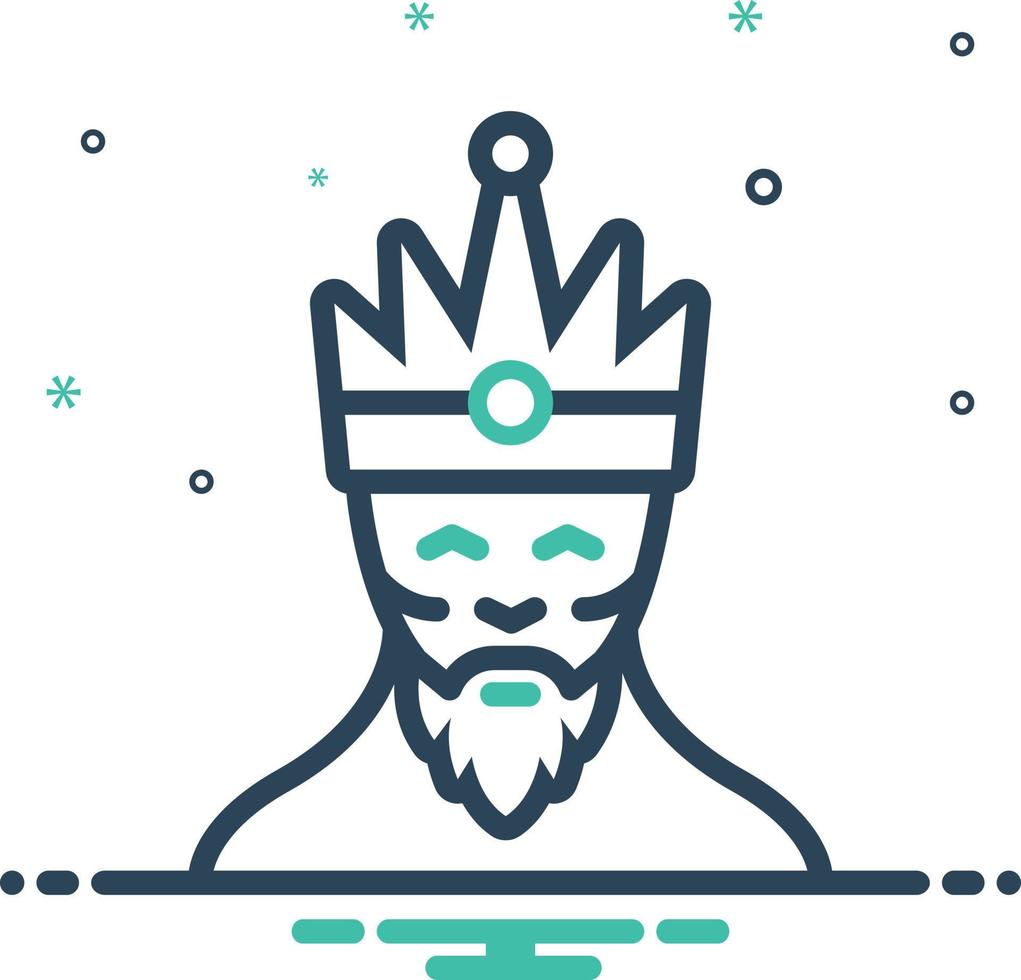 Mix icon for king vector