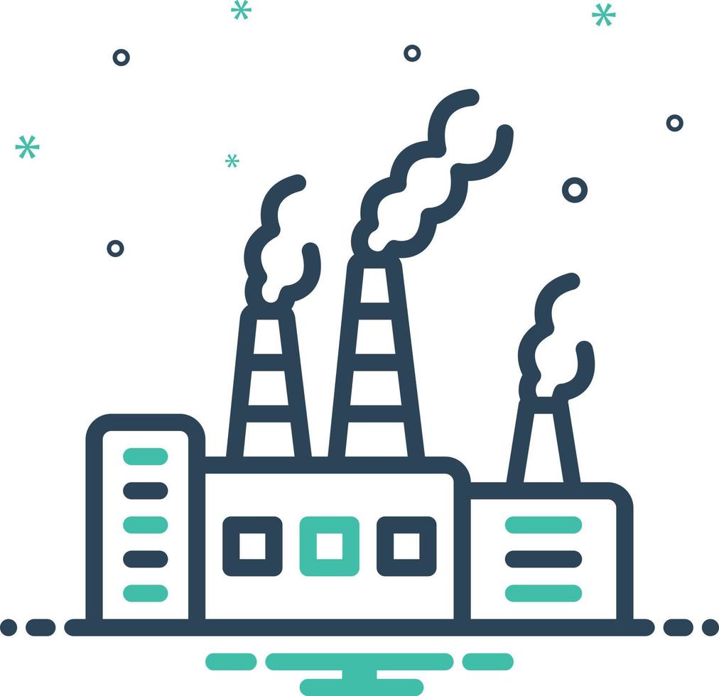 Mix icon for pollutant vector