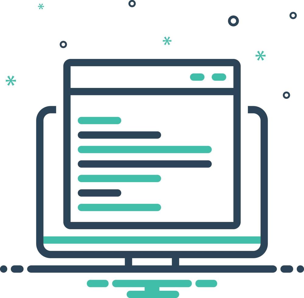 Mix icon for code vector